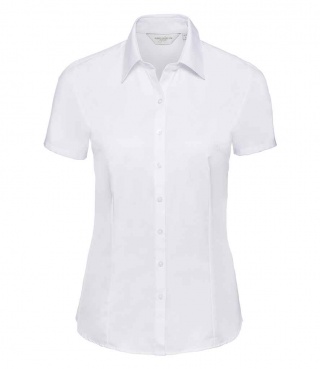 Russell Collection 963F Ladies Short Sleeve Herringbone Shirt